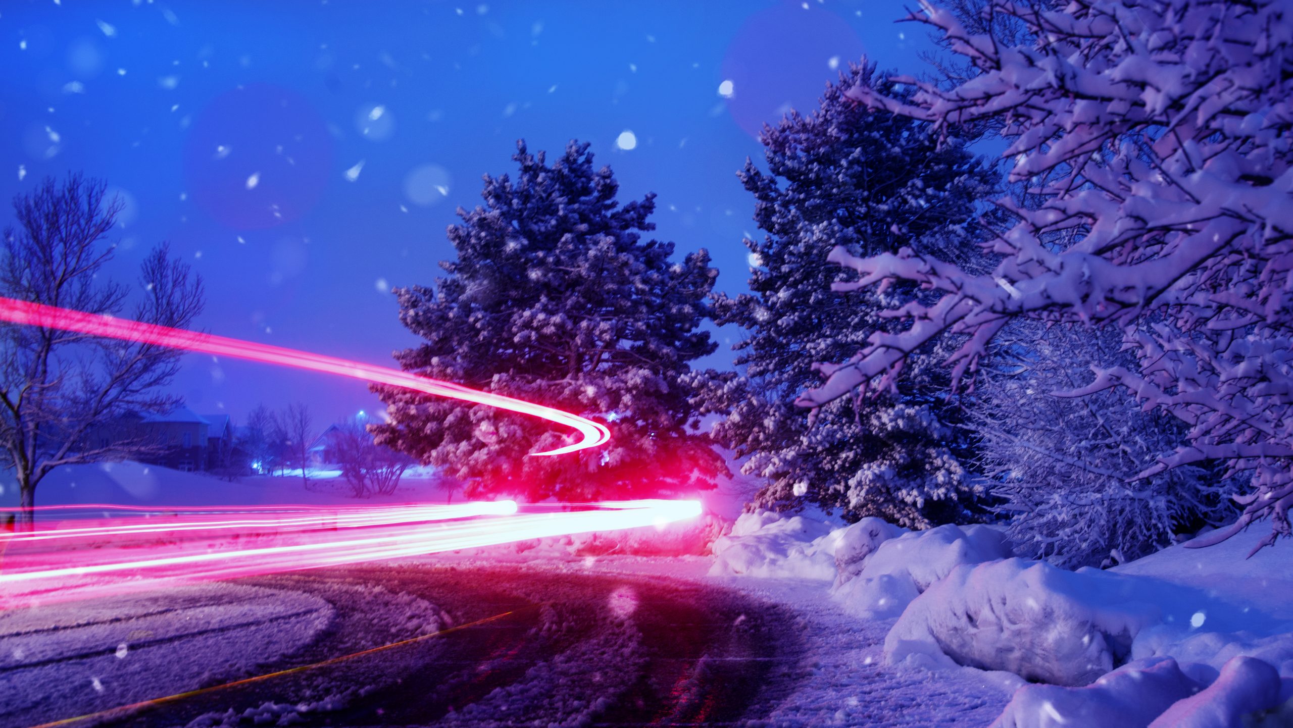 Behind the shot -snow lights